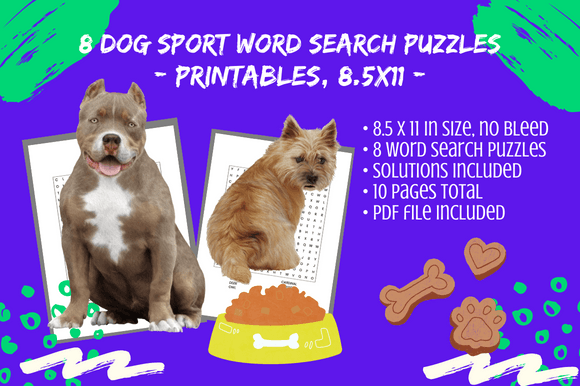 A Deep Dive into 8 Dog Sports Word Search Puzzles 4 Adult