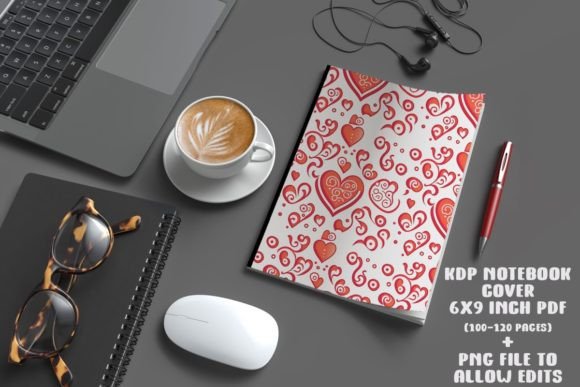 KDP Red Valentine Heart Notebook Cover: A Simple Tool for Busy Creators