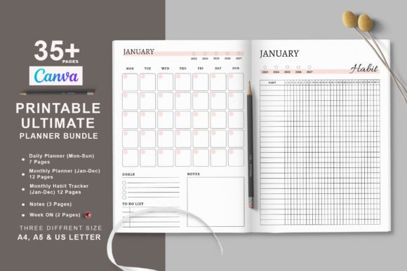 Printable Planner Bundle Vol.30: Your Elegant Ultimate Planner