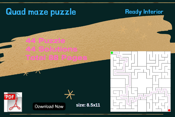 Quad Shaped Mazes: A Modern Puzzle Book for Logic and Relaxation