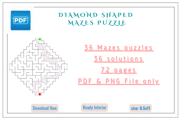 The Art and Advantage of Diamond Mazes: A 36 Puzzle Activity Book Guide