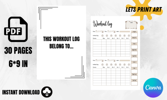 The CANVA Workout Log Template: A Structured Fitness Planner